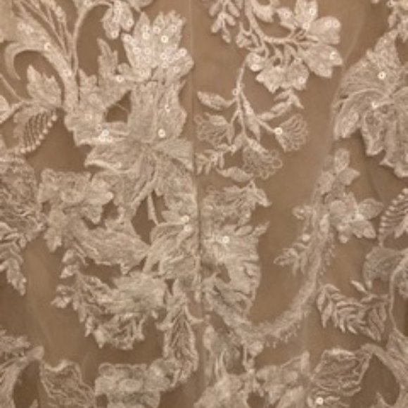 Azazie Eudora Wedding Dress Diamond White/Champagne Size WD18 - Picture 10 of 14
